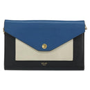 CELINE Chain Shoulder Wallet Bag Leather Multicolor Gold Auth BA8968-13