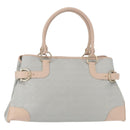 Salvatore Ferragamo Gancini Tote Bag Leather Gray Gold Auth BA8969-1