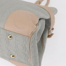 Salvatore Ferragamo Gancini Tote Bag Leather Gray Gold Auth BA8969-14