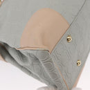 Salvatore Ferragamo Gancini Tote Bag Leather Gray Gold Auth BA8969-15