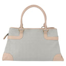 Salvatore Ferragamo Gancini Tote Bag Leather Gray Gold Auth BA8969-2