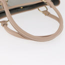 Salvatore Ferragamo Gancini Tote Bag Leather Gray Gold Auth BA8969-7