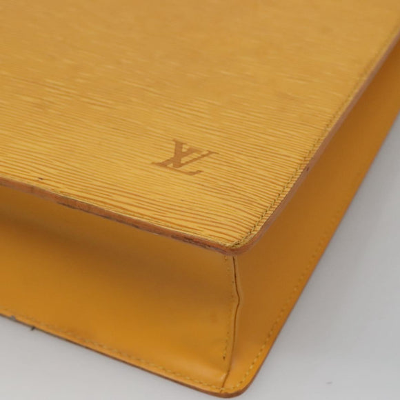 LOUIS VUITTON Epi Sac Plat Hand Bag Yellow M52079 LV Auth BA897