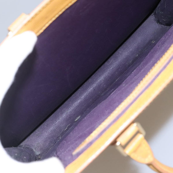 LOUIS VUITTON Epi Sac Plat Hand Bag Yellow M52079 LV Auth BA897