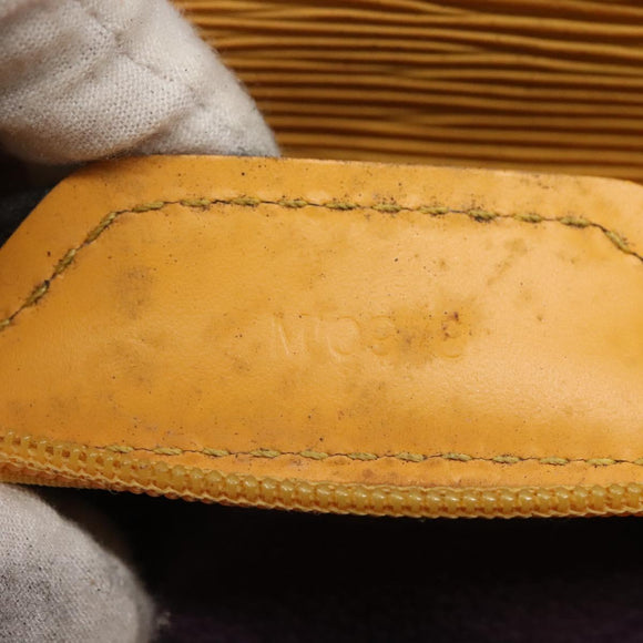 LOUIS VUITTON Epi Sac Plat Hand Bag Yellow M52079 LV Auth BA897