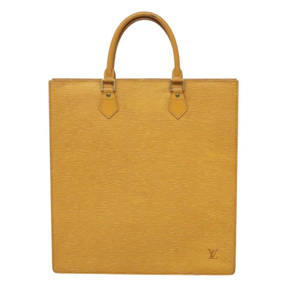 LOUIS VUITTON Epi Sac Plat Hand Bag Yellow M52079 LV Auth BA897