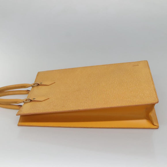 LOUIS VUITTON Epi Sac Plat Hand Bag Yellow M52079 LV Auth BA897