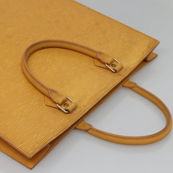 LOUIS VUITTON Epi Sac Plat Hand Bag Yellow M52079 LV Auth BA897