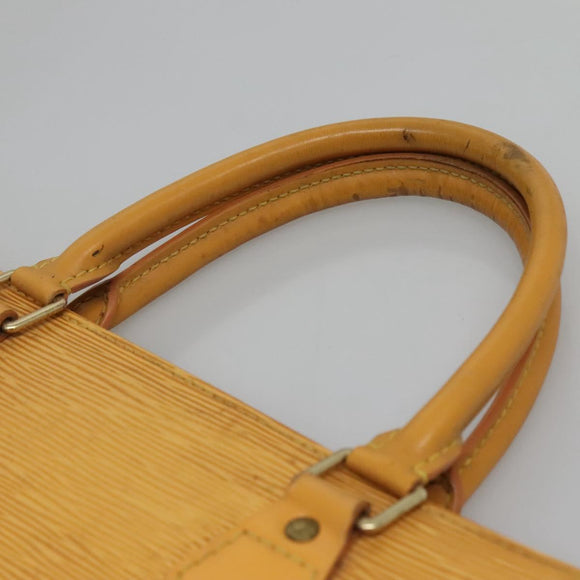 LOUIS VUITTON Epi Sac Plat Hand Bag Yellow M52079 LV Auth BA897