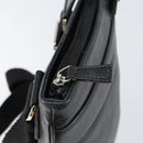 Salvatore Ferragamo Shoulder Bag Leather Black Silver Auth BA8970-10