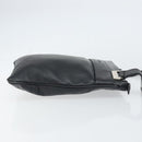 Salvatore Ferragamo Shoulder Bag Leather Black Silver Auth BA8970-3