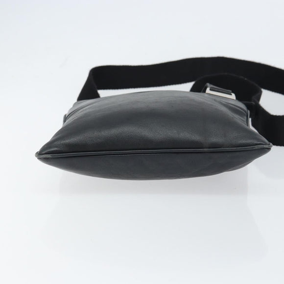 Salvatore Ferragamo Shoulder Bag Leather Black Silver Auth BA8970