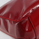 Salvatore Ferragamo Tote Bag Enamel Red Silver Auth BA8971-11