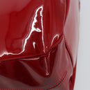 Salvatore Ferragamo Tote Bag Enamel Red Silver Auth BA8971-13