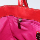 Salvatore Ferragamo Tote Bag Enamel Red Silver Auth BA8971-19