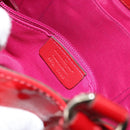 Salvatore Ferragamo Tote Bag Enamel Red Silver Auth BA8971-21