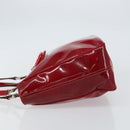 Salvatore Ferragamo Tote Bag Enamel Red Silver Auth BA8971-5