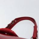 Salvatore Ferragamo Tote Bag Enamel Red Silver Auth BA8971-8