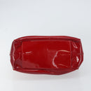 Salvatore Ferragamo Tote Bag Enamel Red Silver Auth BA8971-9