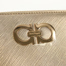 Salvatore Ferragamo Long Wallet Leather Gold Tone Auth BA8972V-17