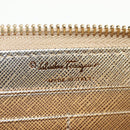 Salvatore Ferragamo Long Wallet Leather Gold Tone Auth BA8972V-18