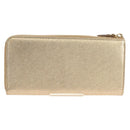 Salvatore Ferragamo Long Wallet Leather Gold Tone Auth BA8972V-2