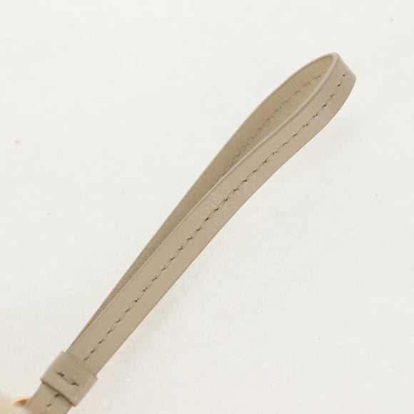 VERSACE Medusa Fluffy Shearling Charm Fur Beige Auth BA8973V