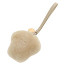 VERSACE Medusa Fluffy Shearling Charm Fur Beige Auth BA8973V-6