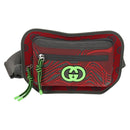 GUCCI GG Canvas Waist bag Nylon Gray Silver 752102 Auth BA8974V-13