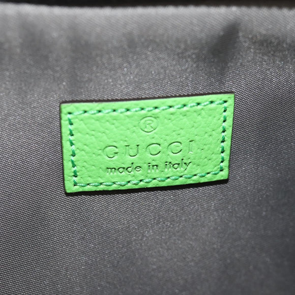 GUCCI GG Canvas Waist bag Nylon Gray Silver 752102 Auth BA8974V