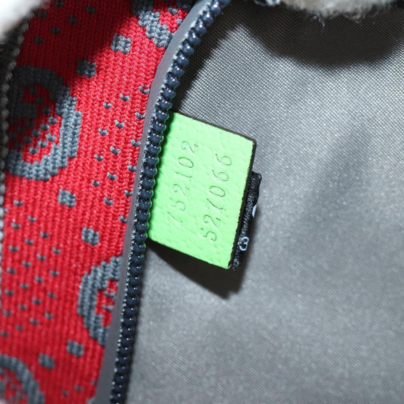 GUCCI GG Canvas Waist bag Nylon Gray Silver 752102 Auth BA8974V