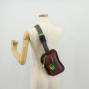 GUCCI GG Canvas Waist bag Nylon Gray Silver 752102 Auth BA8974V-26