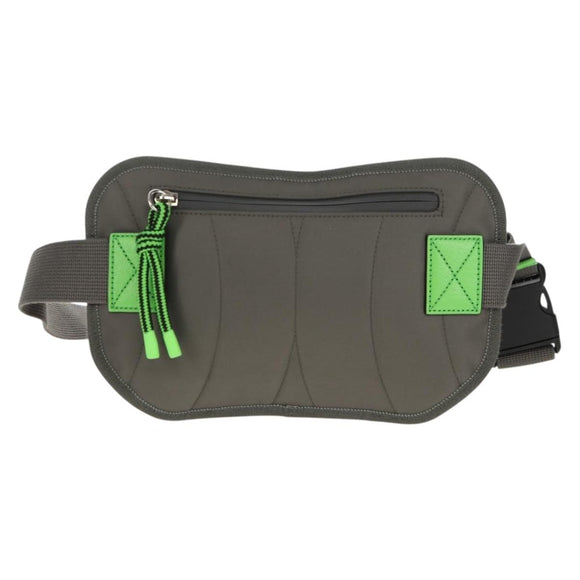 GUCCI GG Canvas Waist bag Nylon Gray Silver 752102 Auth BA8974V