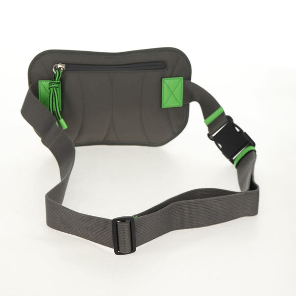 GUCCI GG Canvas Waist bag Nylon Gray Silver 752102 Auth BA8974V