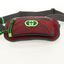 GUCCI GG Canvas Waist bag Nylon Gray Silver 752102 Auth BA8974V-5