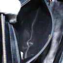 CHANEL V Stitch Hand Bag Enamel Black Gold CC Auth BA8975-20