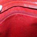 CHANEL Tote Bag Caviar Skin Red Gold CC Auth BA8976-17