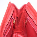 CHANEL Tote Bag Caviar Skin Red Gold CC Auth BA8976-19