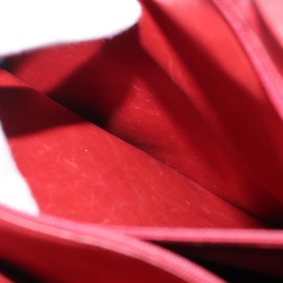 CHANEL Tote Bag Caviar Skin Red Gold CC Auth BA8976