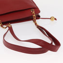 CHANEL Tote Bag Caviar Skin Red Gold CC Auth BA8976-7