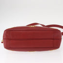 CHANEL Tote Bag Caviar Skin Red Gold CC Auth BA8976-5