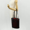 LOUIS VUITTON Monogram Lace Bucket PM Shoulder Bag Black M20352 LV Auth BA8977AM-26