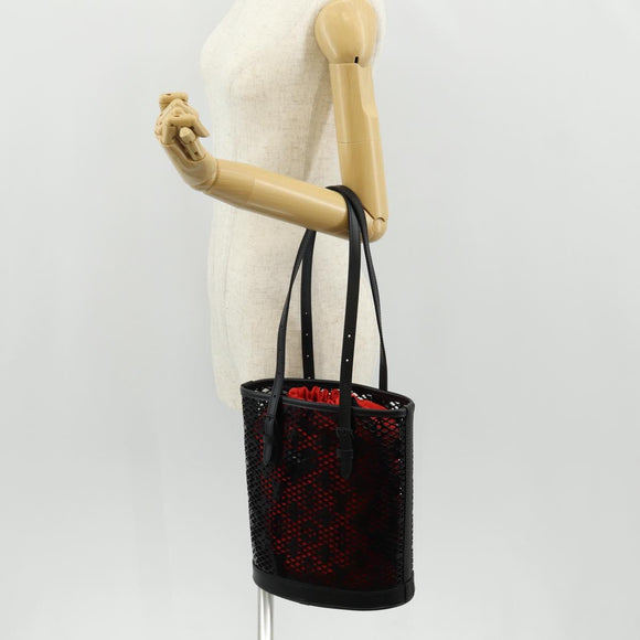 LOUIS VUITTON Monogram Lace Bucket PM Shoulder Bag Black M20352 LV Auth BA8977AM