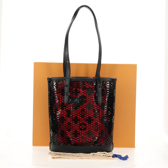 LOUIS VUITTON Monogram Lace Bucket PM Shoulder Bag Black M20352 LV Auth BA8977SAM