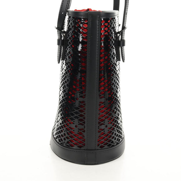 LOUIS VUITTON Monogram Lace Bucket PM Shoulder Bag Black M20352 LV Auth BA8977AM