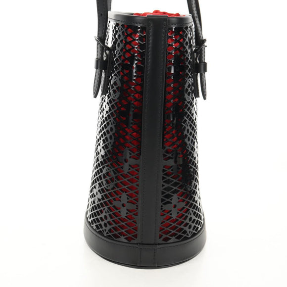 LOUIS VUITTON Monogram Lace Bucket PM Shoulder Bag Black M20352 LV Auth BA8977AM