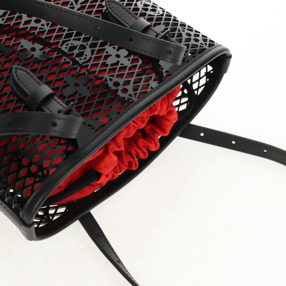 LOUIS VUITTON Monogram Lace Bucket PM Shoulder Bag Black M20352 LV Auth BA8977AM