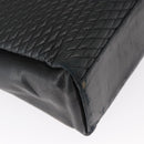 BALLY Tote Bag Leather Black Gold Auth BA8978-12