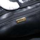 BALLY Tote Bag Leather Black Gold Auth BA8978-16