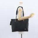 BALLY Tote Bag Leather Black Gold Auth BA8978-23